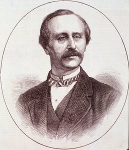 Porträt des englischen Geigers Henry Gamble Blagrove. Gravur