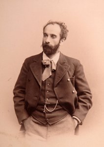 Porträt des Künstlers Isaac Ilitch Levitan (1861-1900). Albumin Foto