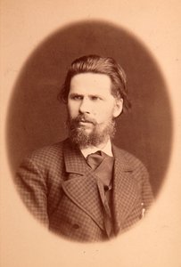Porträt des Künstlers Ivan Nikolaievitch Kramskoi (1837-1887) von Anonymous Anonymous