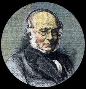 Postgeschichte: Porträt von Sir Rowland Hill, Urheber der Postreform von 1839 von Anonymous Anonymous
