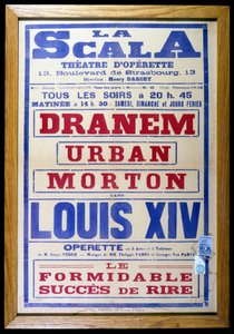 Plakat für die Operette „Ludwig XIV.“ an der Scala von Anonymous Anonymous