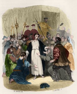 Johannes von Avila (1499-1569) beschuldigt der Häresie durch die Inquisition im 16. Jahrhundert. Illustration in „Mysterien der Inquisition und andere Geheimgesellschaften Spaniens“ von Victor de Fereal, Suberwick, Manuel Galo de Cuendias.