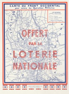 Zweiter Weltkrieg - Karte der Westfront, gespendet von der National Lottery von Anonymous Anonymous