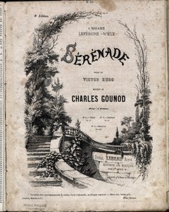Notenblatt für „SERENADE“ Poesie von Victor Hugo, Musik von Charles Gounod. von Anonymous Anonymous