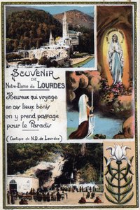 Erinnerungspostkarte von Lourdes - Hautes-Pyrénées um 1900. von Anonymous Anonymous