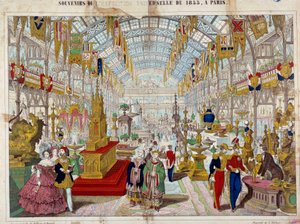 Souvenirs der Weltausstellung von 1855 in Paris, Gravur um 1855. Paris, Musée Carnavalet von Anonymous Anonymous