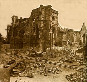 Stereoskopische Glasplatte über den Ersten Weltkrieg