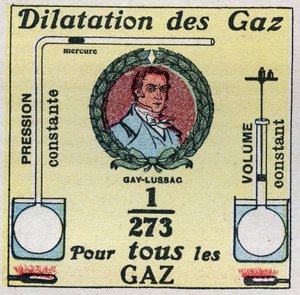 Temperatur und Ausdehnung: Gasausdehnung, untersucht von Louis-Joseph Gay-Lussac. Anonyme Illustration von 1925. Private Sammlung.