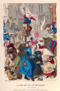 Das Fest der Narren und Diakone in Paris 16. Jahrhundert - Das Fest der Narren und Diakone in Paris 16. Jahrhundert - private Sammlung von Anonymous Anonymous