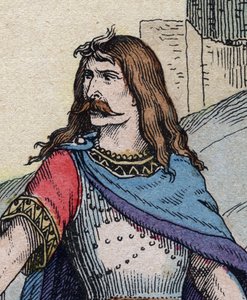 Der gallische Häuptling Vercingetorix (72-46 v. Chr.) - Gravur von Anonymous Anonymous
