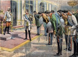 Das Jubiläum von Franz Joseph I. (1830-1916), Kaiser von Österreich. Gravur aus der Zeitung 