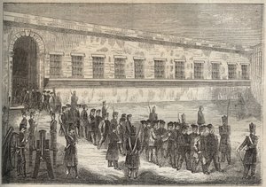 Das Straflager von Rochefort im 19. Jahrhundert. Gravur in 