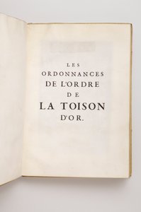Die Verordnungen des Ordens vom Goldenen Vlies, die Philippe Sforza Visconti Doria gehörten, Marquis von Caravaggio