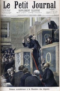 Das skandalöse Treffen der Abgeordnetenkammer: Jean Jaurès wird während einer Debatte über die Dreyfus-Affäre von Bernis angegriffen