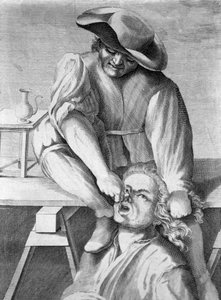 Der Zahnzieher (Gravur, 18. Jahrhundert)