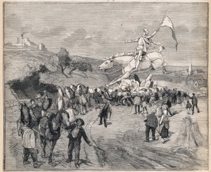 Transport der Statue von Jeanne d