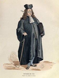 Ein Notar in Paris im Jahr 1725 (Regierungszeit von König Ludwig XV.) von Anonymous Anonymous
