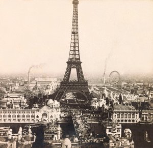Weltausstellung 1900 in Paris: Panoramablick auf das Marsfeld - private Sammlung