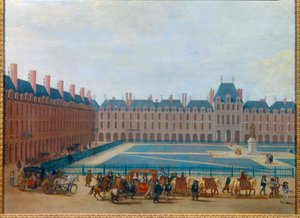 Ansicht des Place Royale um 1660, Durchfahrt der Kutsche von König Ludwig XIV von Anonymous Anonymous