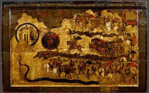 Gesegnet sei das Heer des Königs des Himmels, 16. Jahrhundert von Anonymous Russian icon painter