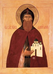 Heiliger Daniel von Moskau von Anonymous Russian icon painter