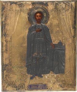 Heiliger Großfürst Alexander Newski, 19. Jahrhundert von Anonymous Russian icon painter