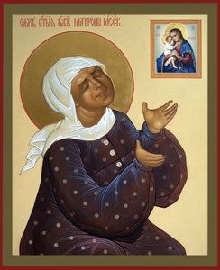 Heilige Matrona von Moskau, 20. Jahrhundert von Anonymous Russian icon painter