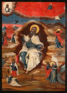 Der Prophet Elija in der Wüste von Anonymous Russian icon painter