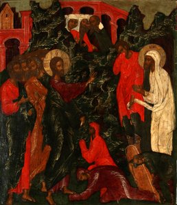 Die Auferweckung des Lazarus, 1660er Jahre von Anonymous Russian icon painter