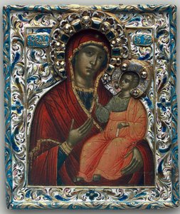 Die Theotokos von Tichwin, Ende des 17. Jahrhunderts von Anonymous Russian icon painter