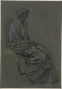 Sitzende Frau