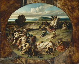 Die Schlacht der Amazonen, 1857 von Anselm Feuerbach