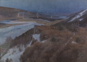 Walpurgisnacht in Bergslagen, Grangärde in Dalarna, 1896