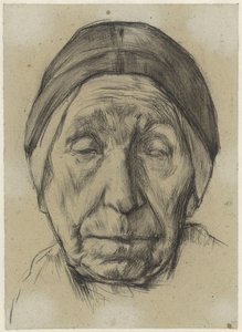 Kopf von Jantien Klinker, von vorne von Anthon Gerhard Alexander van Rappard