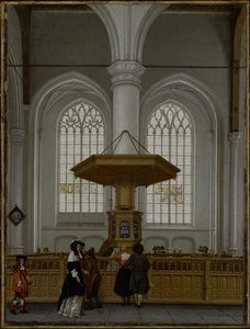 Innenansicht der Laurenskerk in Rotterdam, 1662 von Anthonie Delorme