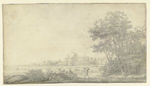 Ansicht von Huis ter Nieuburch, Rijswijk, von Osten gesehen