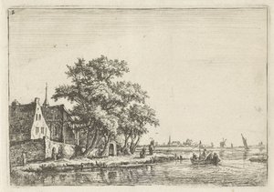 Kirche am Wasser von Anthonie Waterloo
