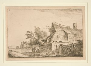 Das Dorf mit der Mühle von Anthonie Waterloo