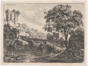 Ruine am Eingang einer Stadt, 17. Jahrhundert von Anthonie Waterloo