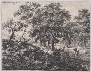 Die vier Bäume, 17. Jahrhundert von Anthonie Waterloo