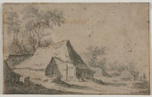 Das kleine Dorf, zweites oder drittes Viertel des 17. Jahrhunderts von Anthonie Waterloo