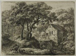 Die Mühle im Wald von Anthonie Waterloo