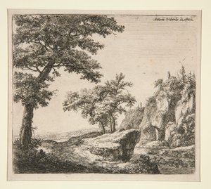 Der Fluss mit felsigen Ufern