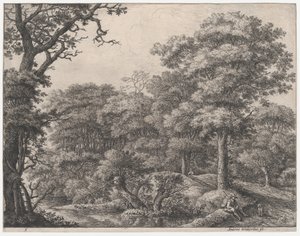 Reisende ruhen sich im Wald aus, 17. Jahrhundert von Anthonie Waterloo
