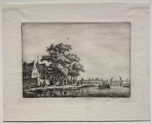 Zwölf Landschaften: Platte B, Der Friedhof am Kanal