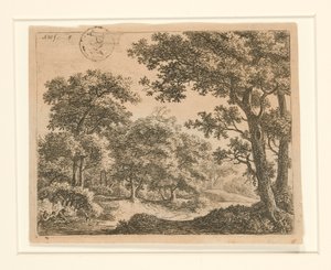 Zwei Jungen und ihr Hund am Wasser von Anthonie Waterloo