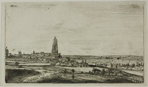 Ansicht einer niederländischen Stadt (Rhenan) von Anthonie Waterloo