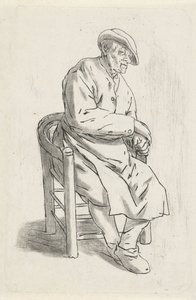 Sitzender Mann in einem Lehnstuhl von Anthonie Willem Hendrik Nolthenius de Man
