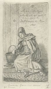 Sitzende Frau mit Korb und Teller von Anthonie Willem Hendrik Nolthenius de Man