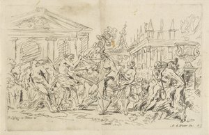 Satyr mit tanzenden Nymphen